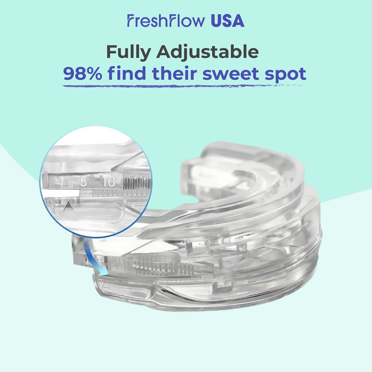 FreshFlow™ USA Adjustable Anti-Snoring Mouthpiece