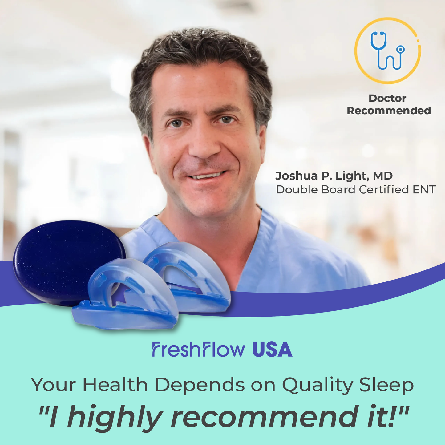 FreshFlow™ USA Anti-Snoring Mouthpiece